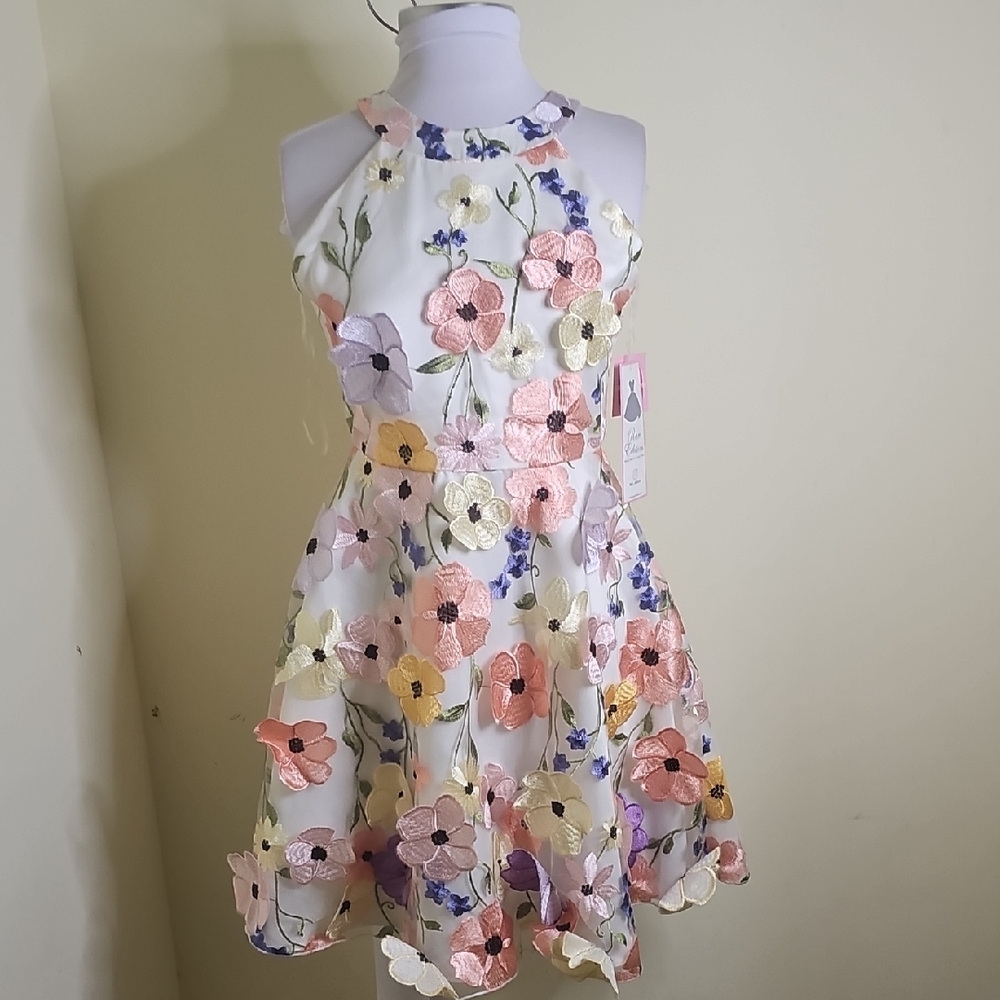 Rare Editions Multicolor Floral Kids Dress